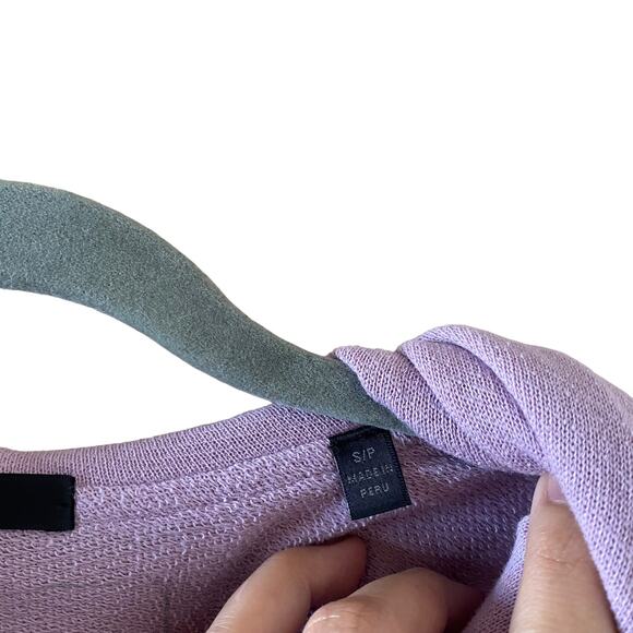 ATM Lilac Purple Cotton Full Zip Hooded Jacket Raw Hem Size Small - Picture 5 of 8